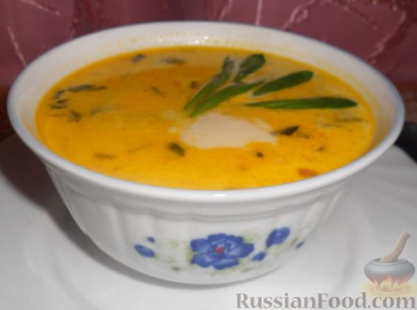 Овощной суп с грибами и черемшой